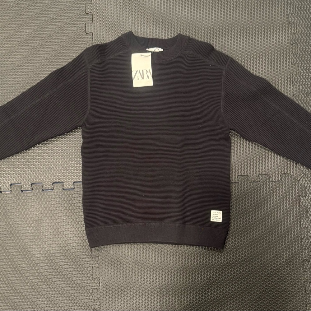 Zara Black Ribbed Sweater